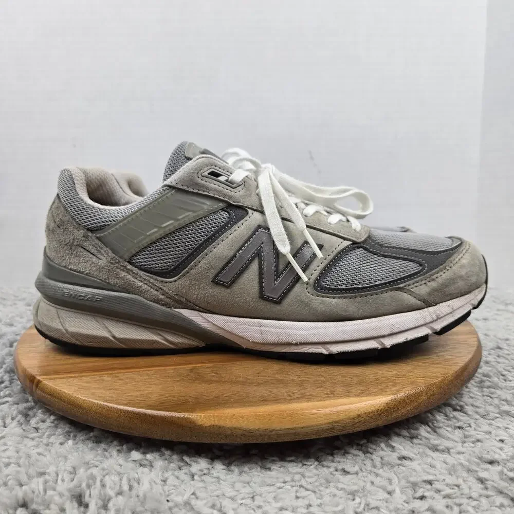 New Balance Mens 11D 990v5 Grey Suede Athletic Casual Gym Daily Sneaker M990GL5